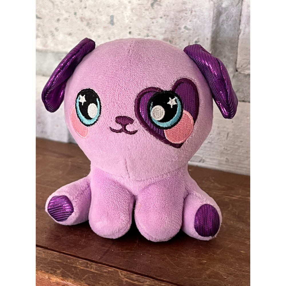 Squeezamals Purple Puppy Dog Stuffed‎ Animal Doll Toy Plush 3.5" Squishy Cute